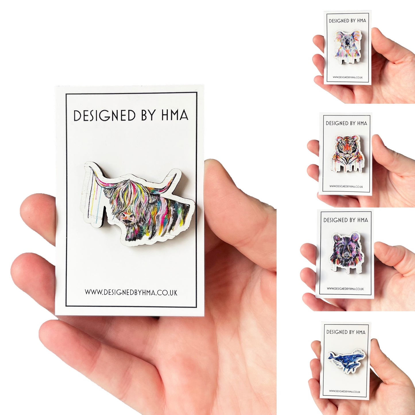 Wooden Pin Badges