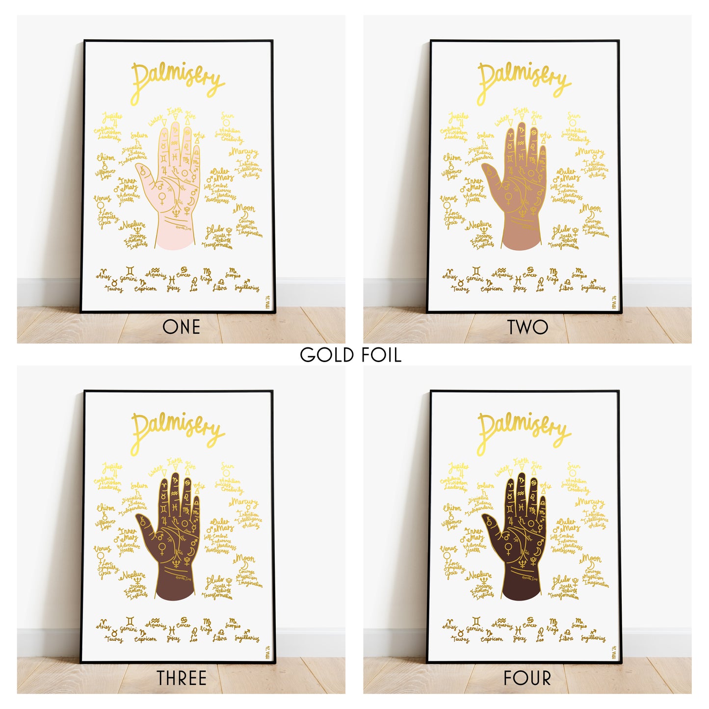 Palmistry Foil Print