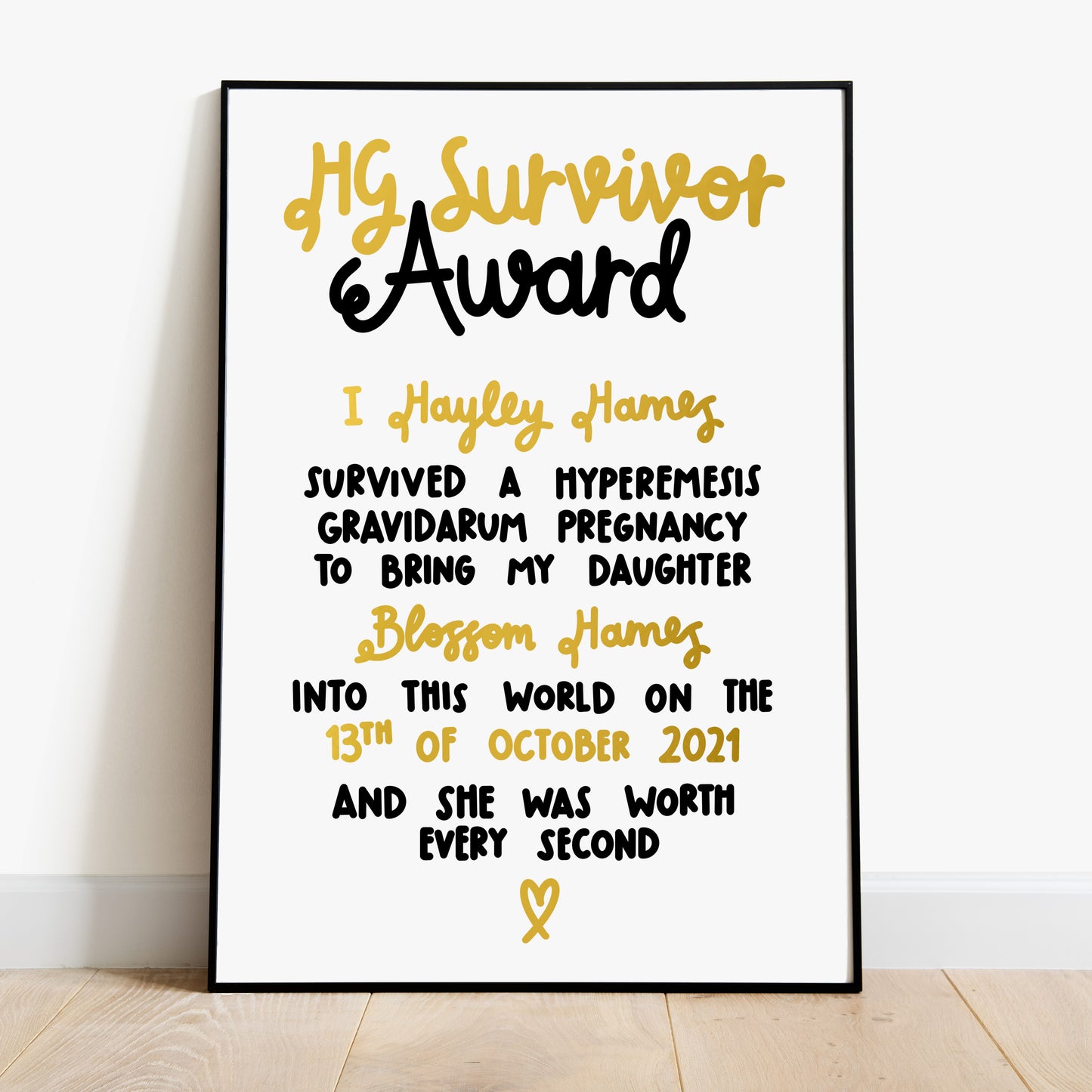 HG Survivor Award Foil Print (Charity Donation)