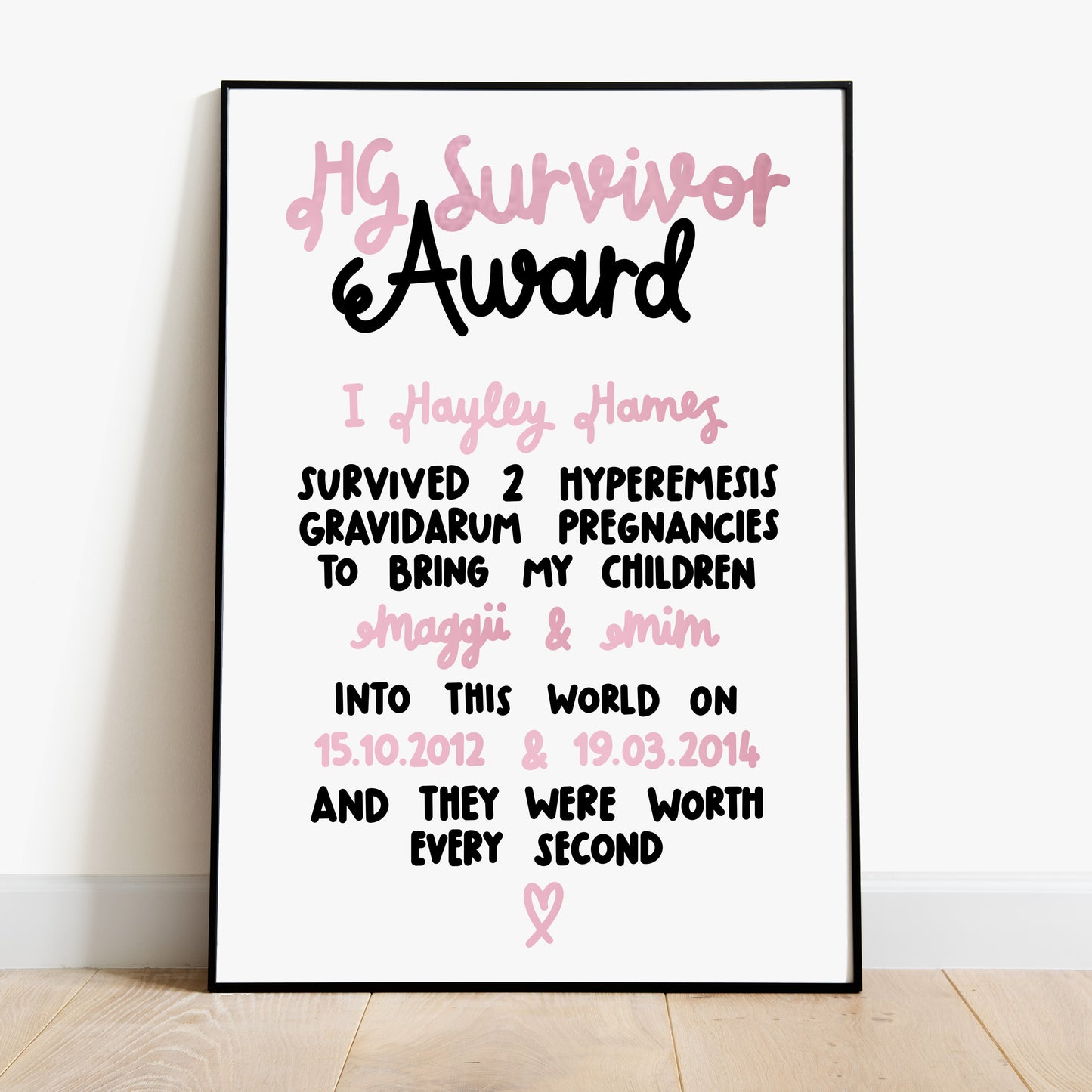 HG Survivor Award Foil Print (Charity Donation)
