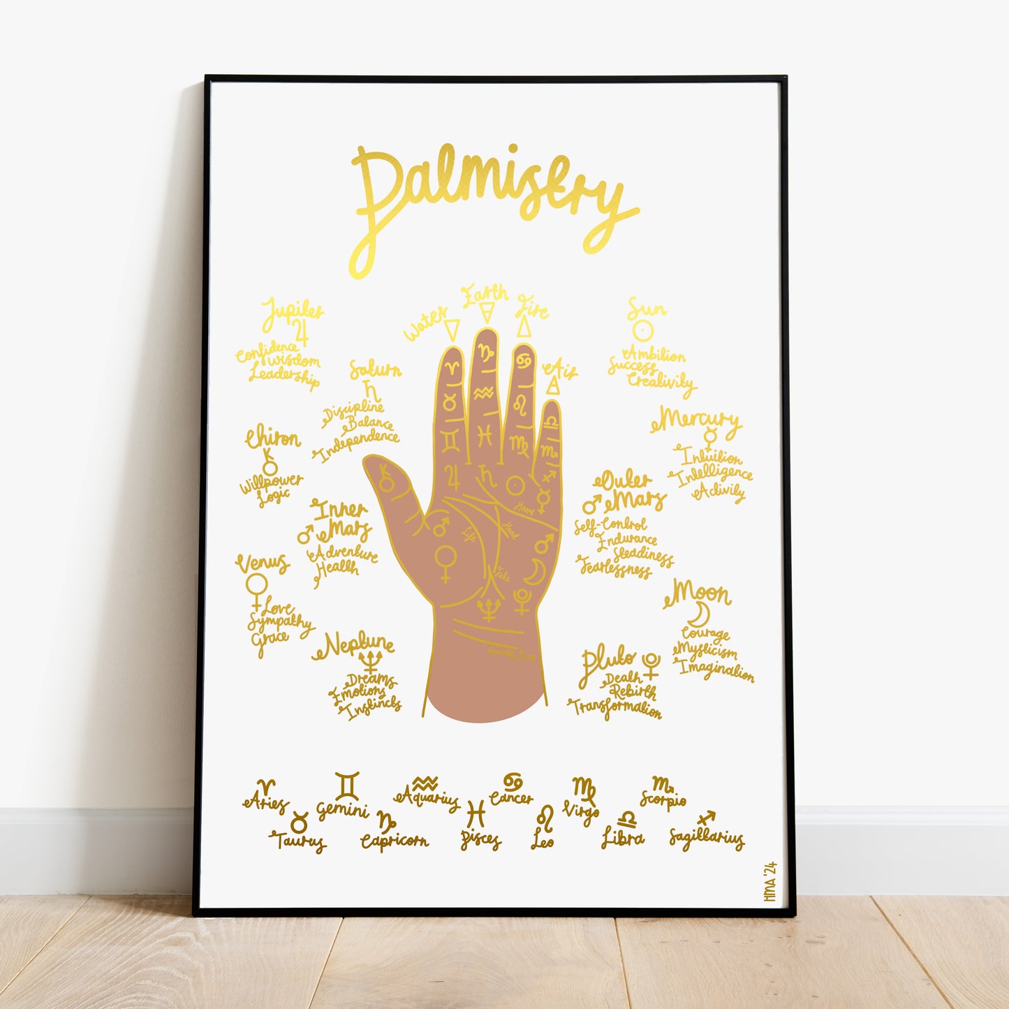 Palmistry Foil Print